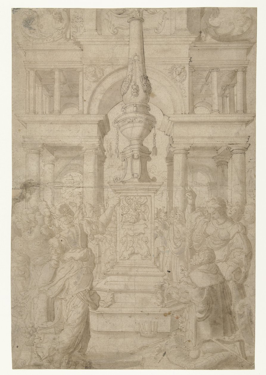 Salomão adora um ídolo de Adriaen Pietersz Crabeth