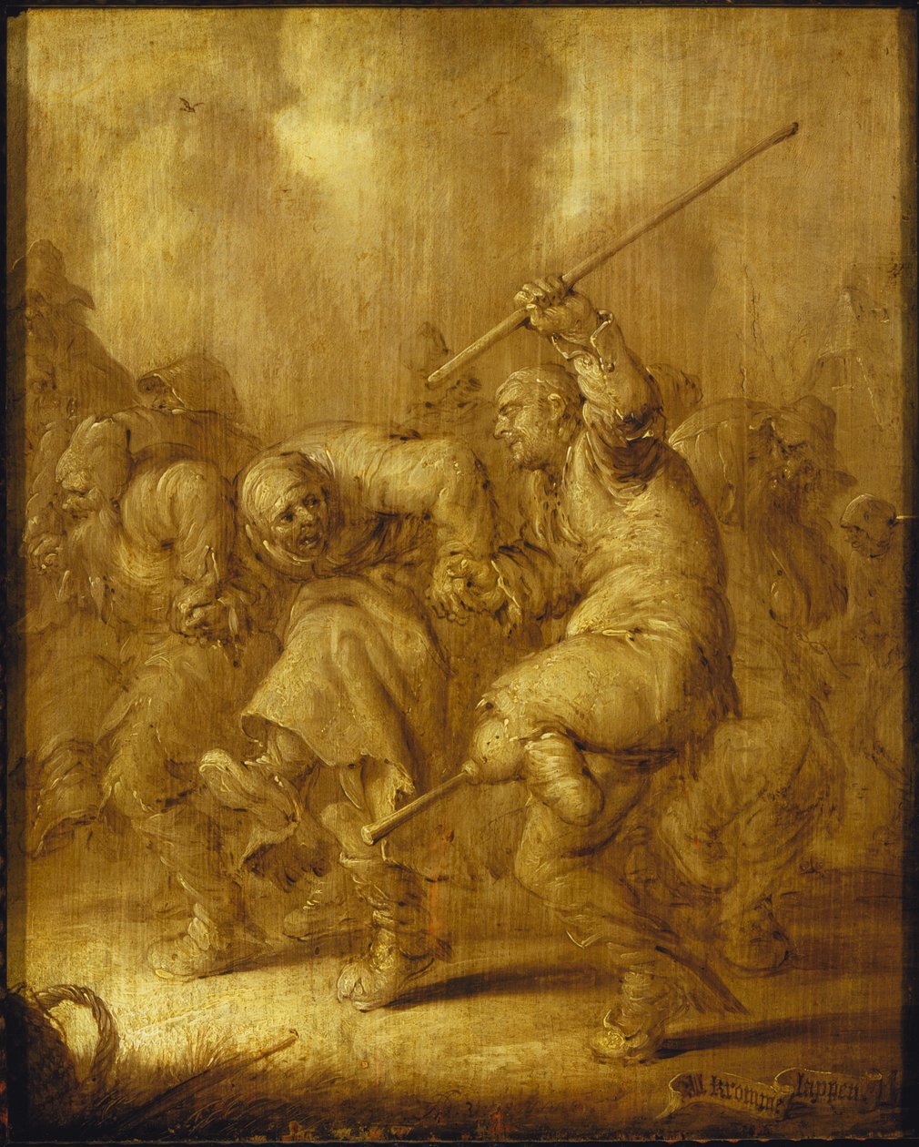 Todos os pedaços tortos de mendigos dançantes, 1633. de Adriaen Pietersz. van de Venne