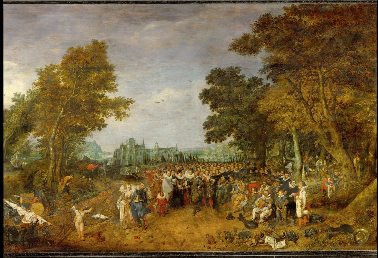 Festa por ocasião do armistício de 1609 ... de Adriaen Pietersz. van de Venne