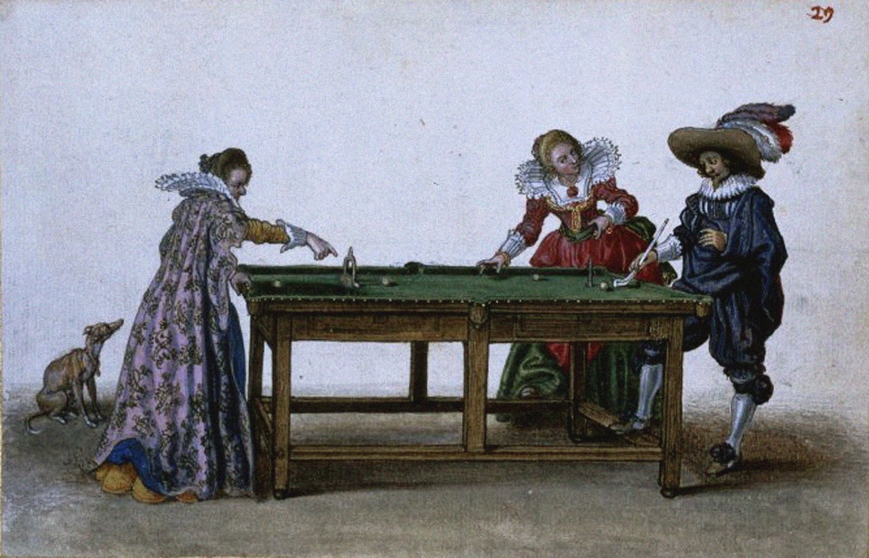 Jogo de bilhar, ca 1620-1625 de Adriaen Pietersz van de Venne
