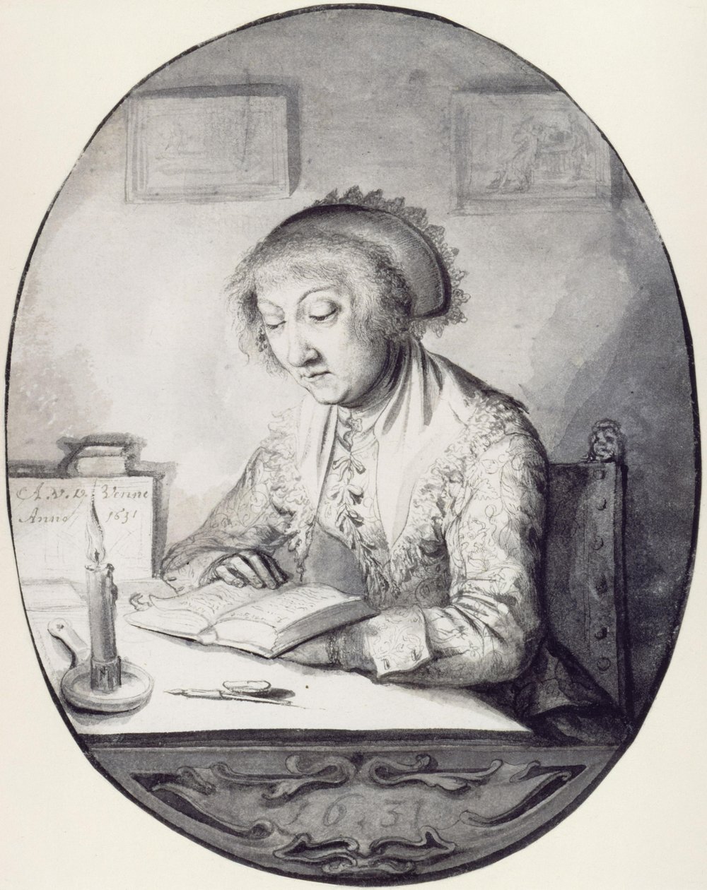 Mulher a ler de Adriaen Pietersz van de Venne