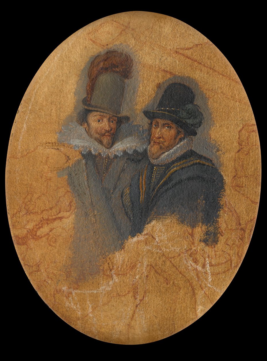 Retrato dos príncipes Maurice (1567-1625) e Frederick Henry (1584-1647) de Adriaen Pietersz van de Venne