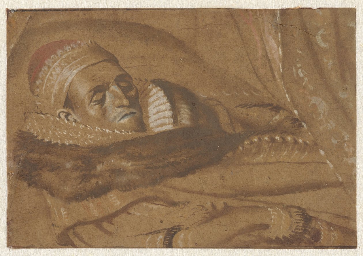 Príncipe Maurits de Orange no seu leito de morte de Adriaen Pietersz van de Venne
