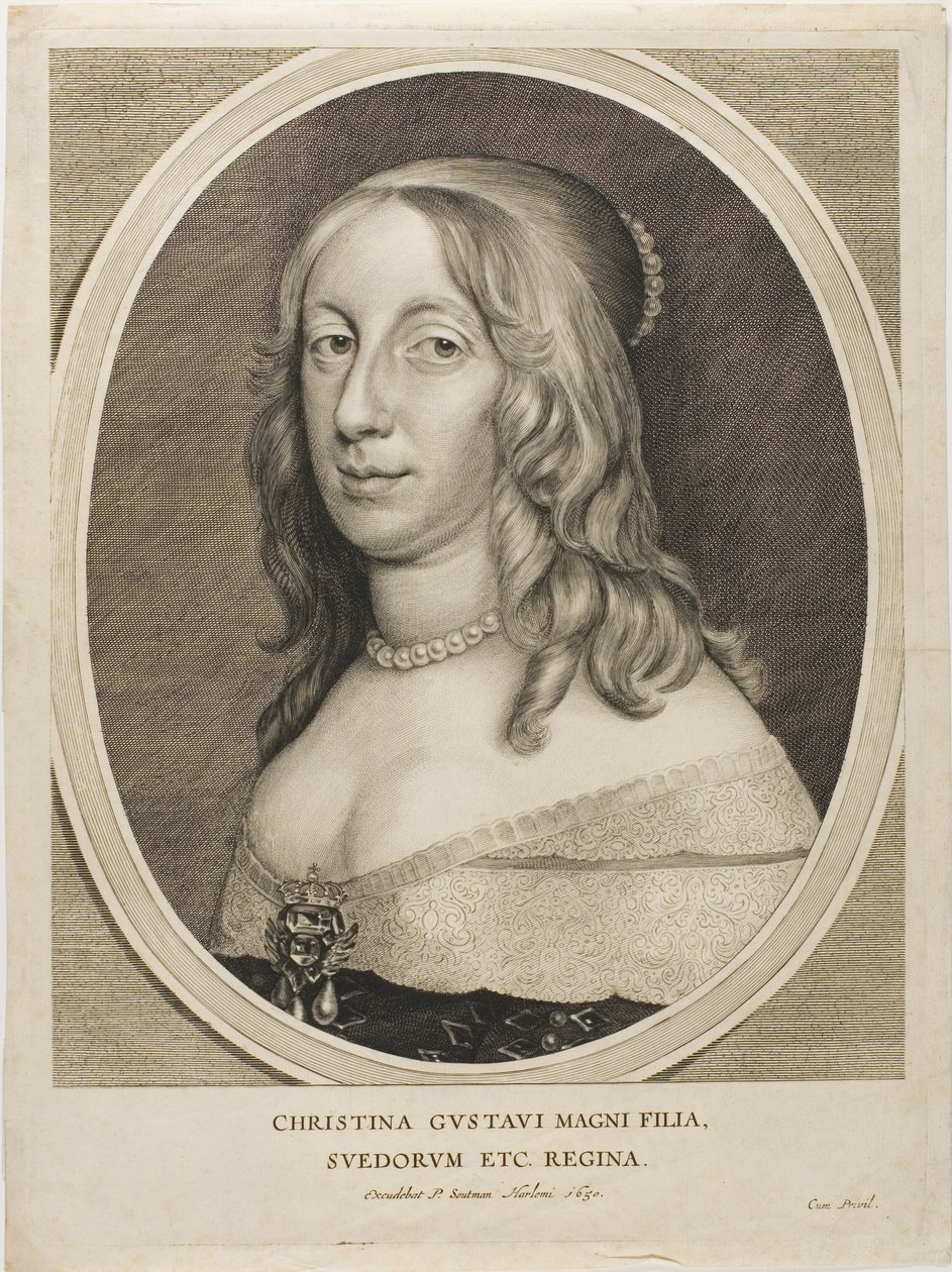 Rainha Cristina da Suécia de Adriaen Pietersz. van de Venne