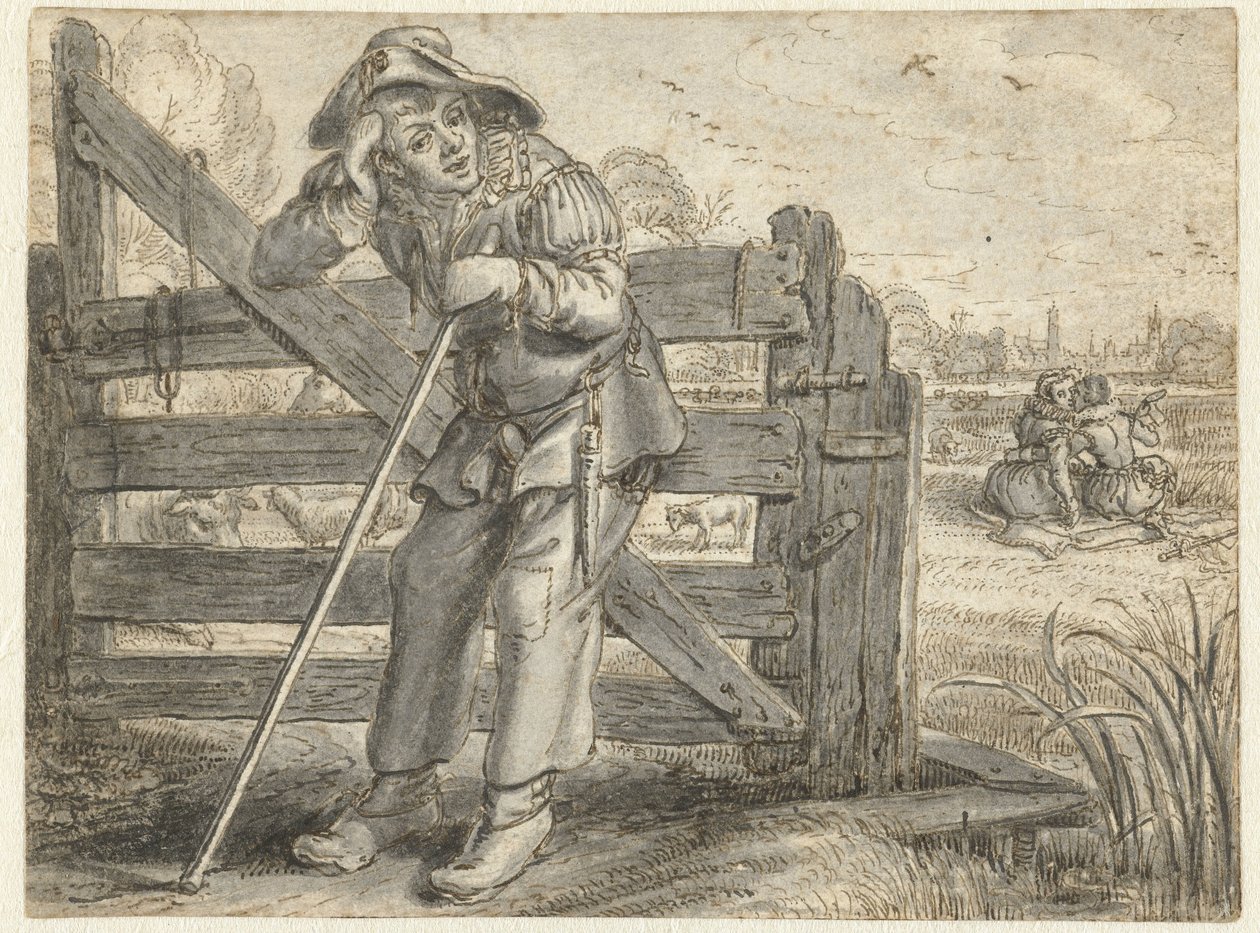 O Amor Louco de Leendert Gordo e Lijsje Teunis, com Joncker Maerten de Adriaen Pietersz van de Venne