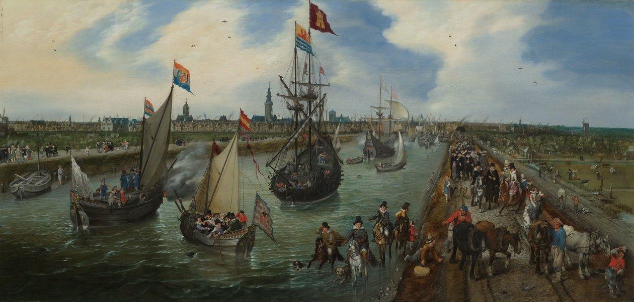 A partida de um Dignitário de Middelburg de Adriaen Pietersz van de Venne