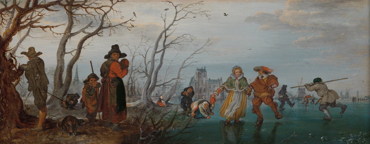 Inverno (Diversão no gelo) de Adriaen Pietersz van de Venne