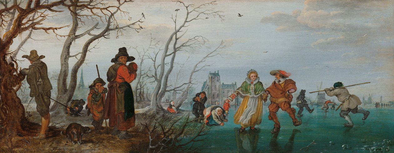 Inverno (diversão no gelo) de Adriaen Pietersz van de Venne