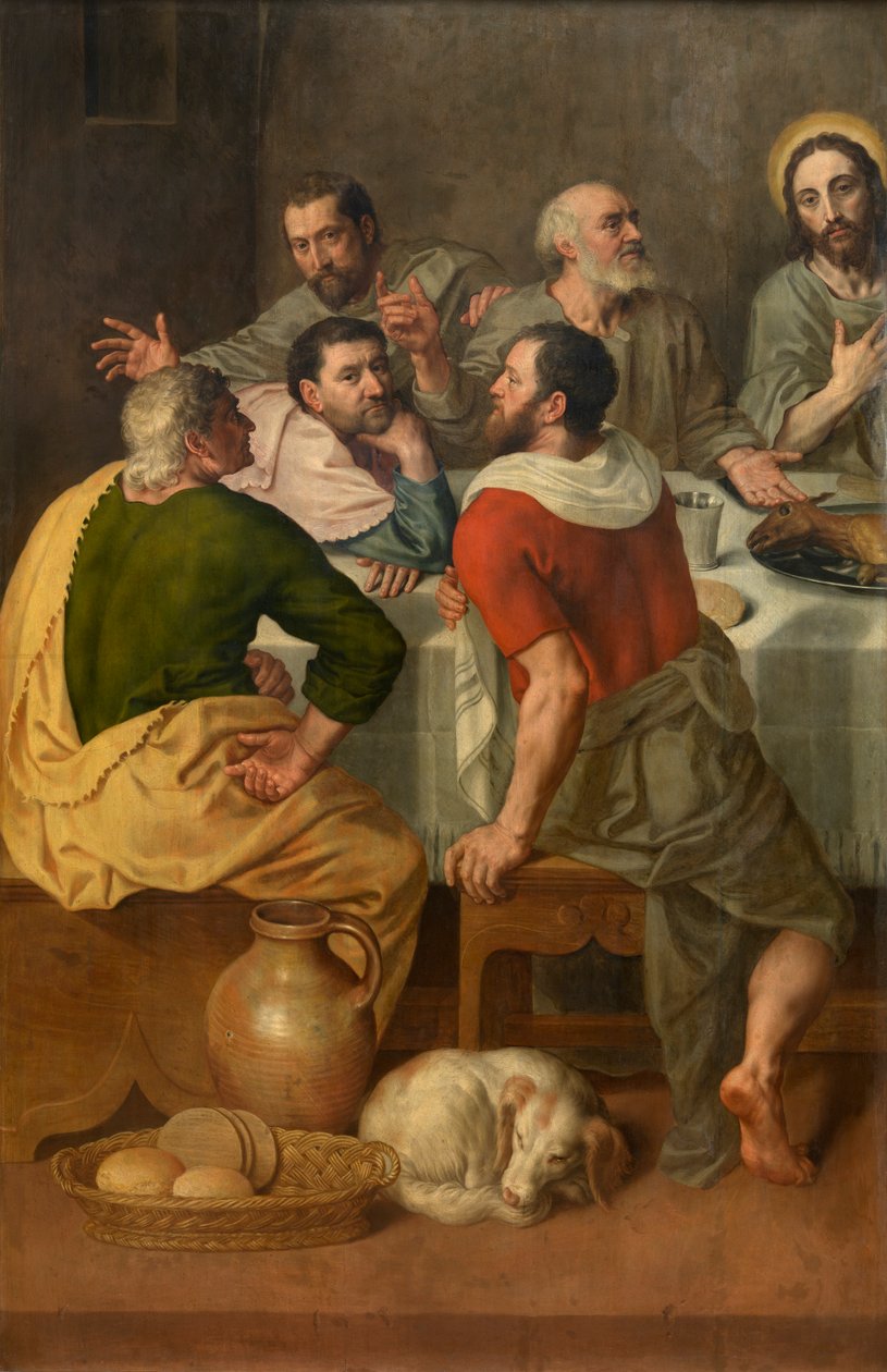 Última Ceia (óleo sobre painel) de Adriaen Thomasz Key