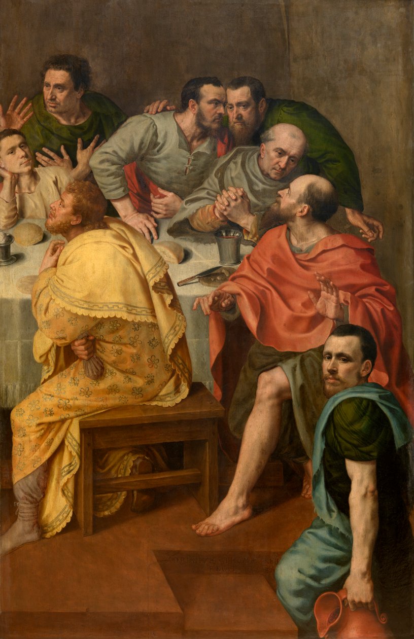 Última Ceia (óleo sobre painel) de Adriaen Thomasz Key