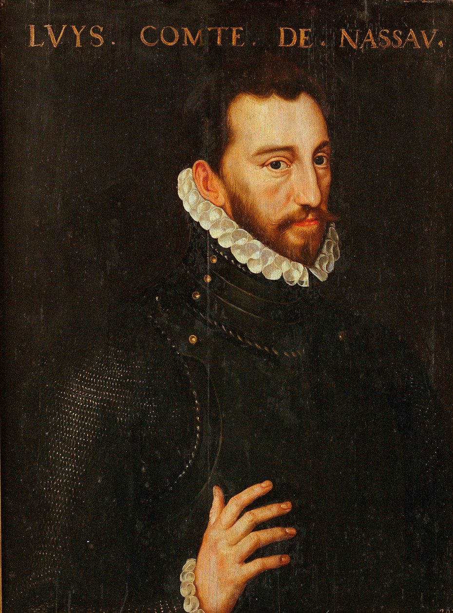 Louis de Nassau (1538-1574) - Retrato do Conde Louis de Nassau (1538-1574) - Pintura de Adriaen Tomasz (Thomasz) Key (1544-1589) - Museu Nacional d