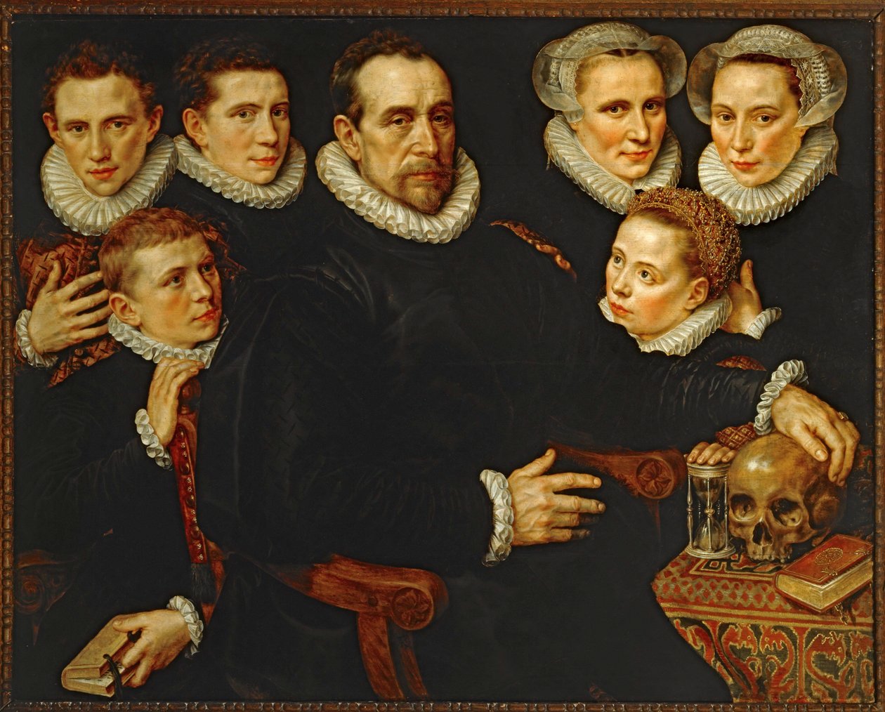 Retrato de uma família ... de Adriaen Thomasz Key