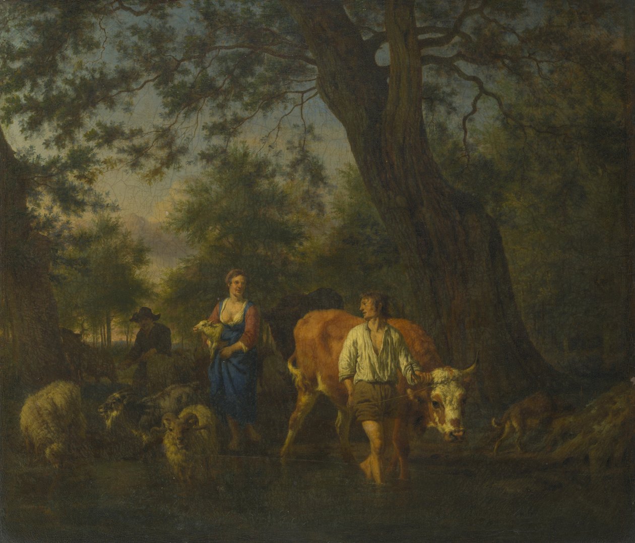 Camponeses com Gado de Corte, ca. 1662 de Adriaen Velde van de