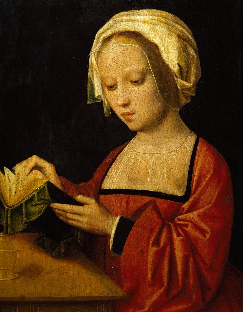 Leitura de Santa Madalena por Adrien Ysenbrandt (ca 1500-1551), óleo sobre painel de Adriaen Ysenbrandt