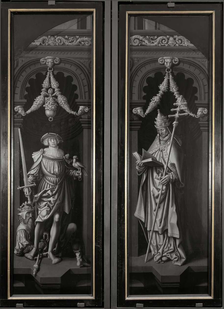 Tríptico de Saint Pancrazio, painéis fechados (óleo sobre madeira de Adriaen Ysenbrandt