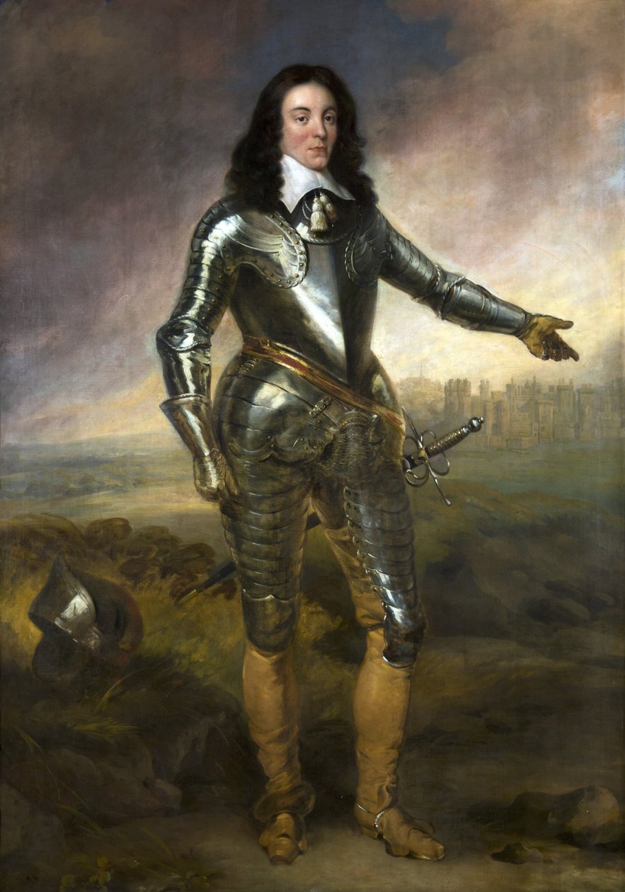 Retrato do Capitão Poole em Armor, antes de 1671 de Adriaen attr.to Hanneman