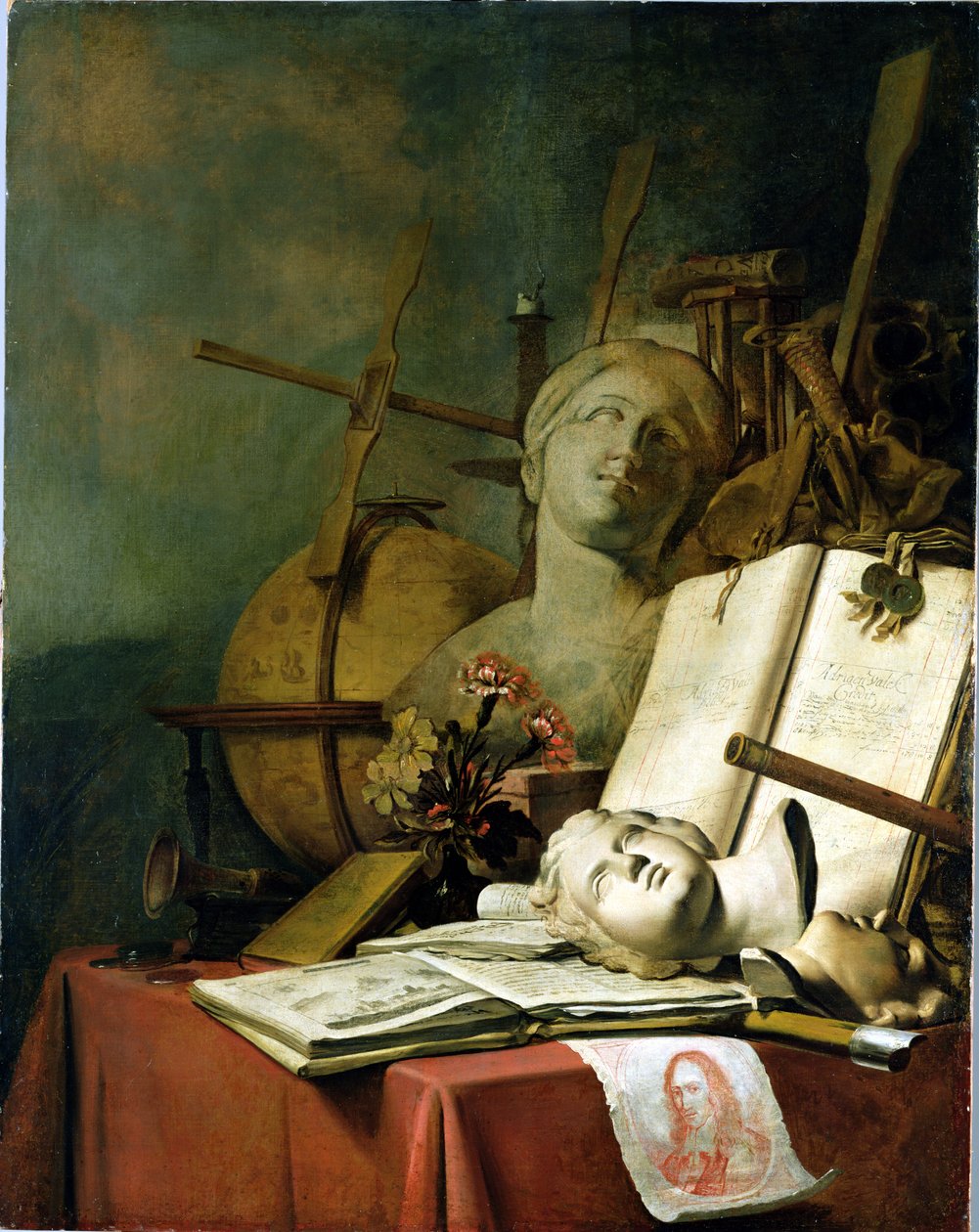 A transitoriedade de todas as coisas terrenas (Vanitas), c.1660 de Adriaen de Valck