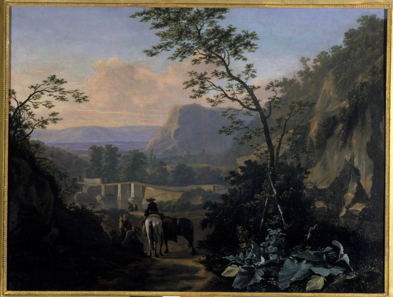 Paisagem do Sul com o Cavaleiro, 1654 de Adriaen van Eemont