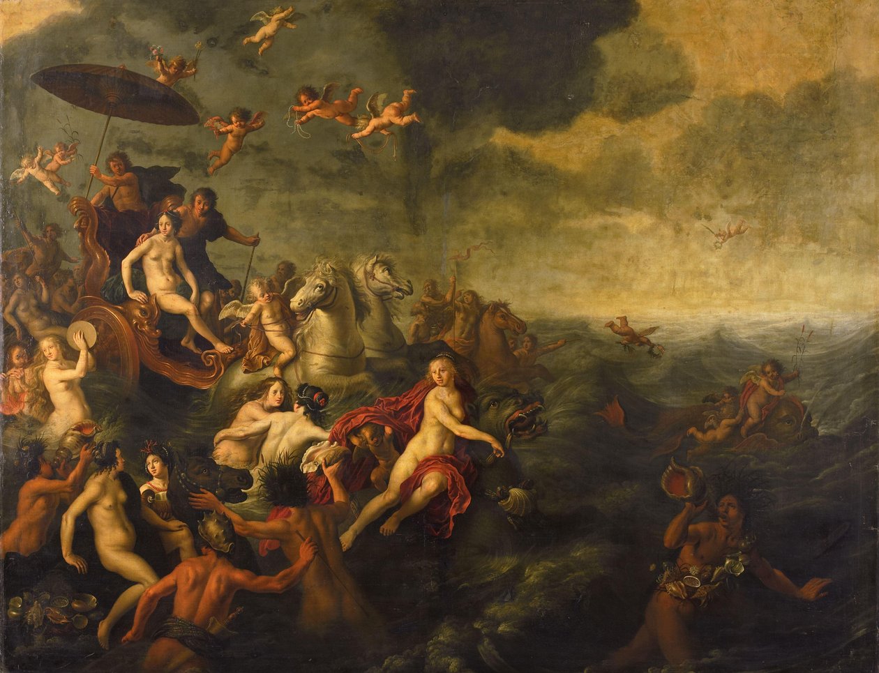 Galatea e Acis (Ovídio, Metamorfoses, livro XIII) de Adriaen van Nieulandt (I)