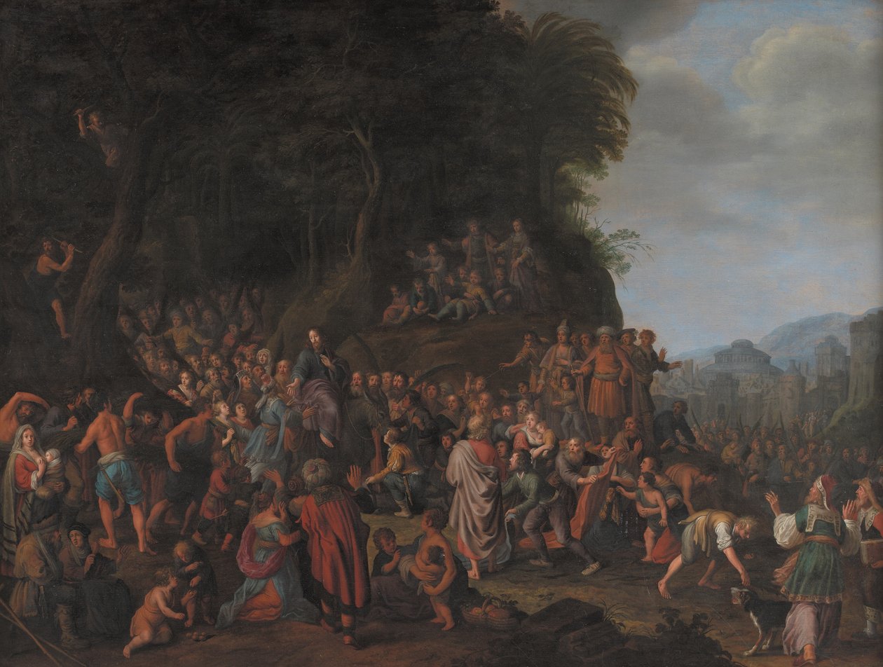 A entrada de Cristo em Jerusalém de Adriaen van Nieulandt