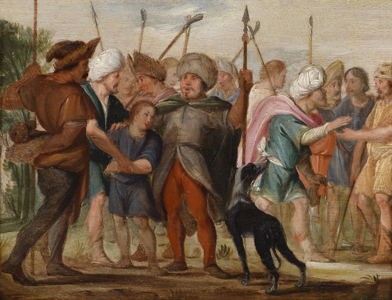José vendido por seus irmãos de Adriaen van Nieulandt the younger