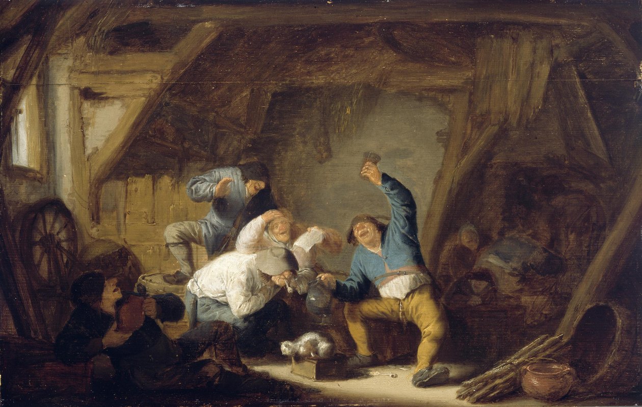 Boors a beber e a cantar de Adriaen van Ostade