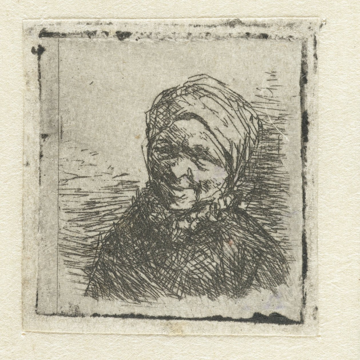 Busto de uma mulher camponesa sorridente de Adriaen van Ostade