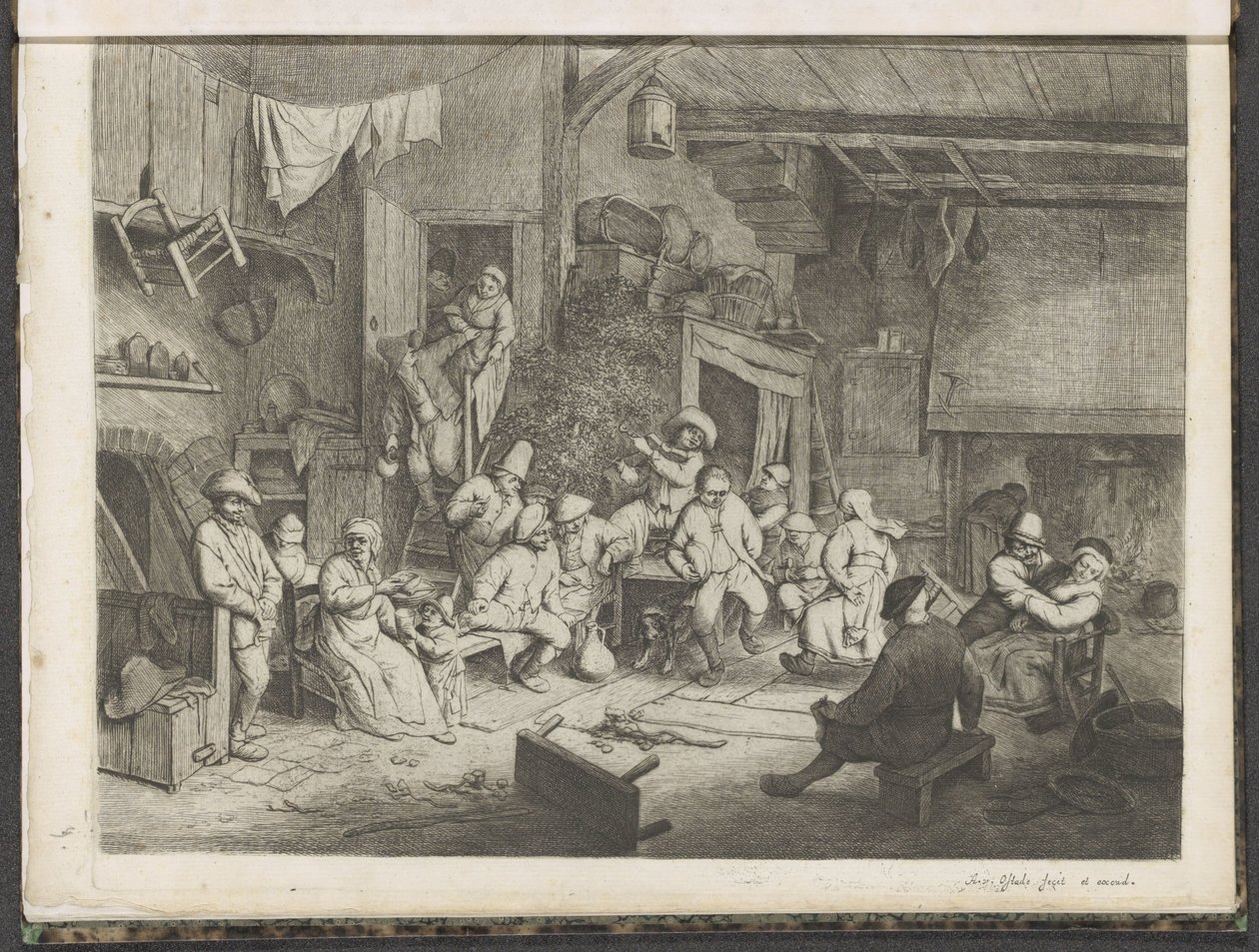 Dança na estalagem de Adriaen van Ostade