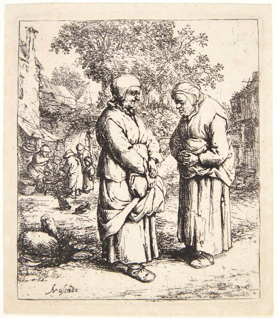 Os dois contos de fofocas de Adriaen van Ostade