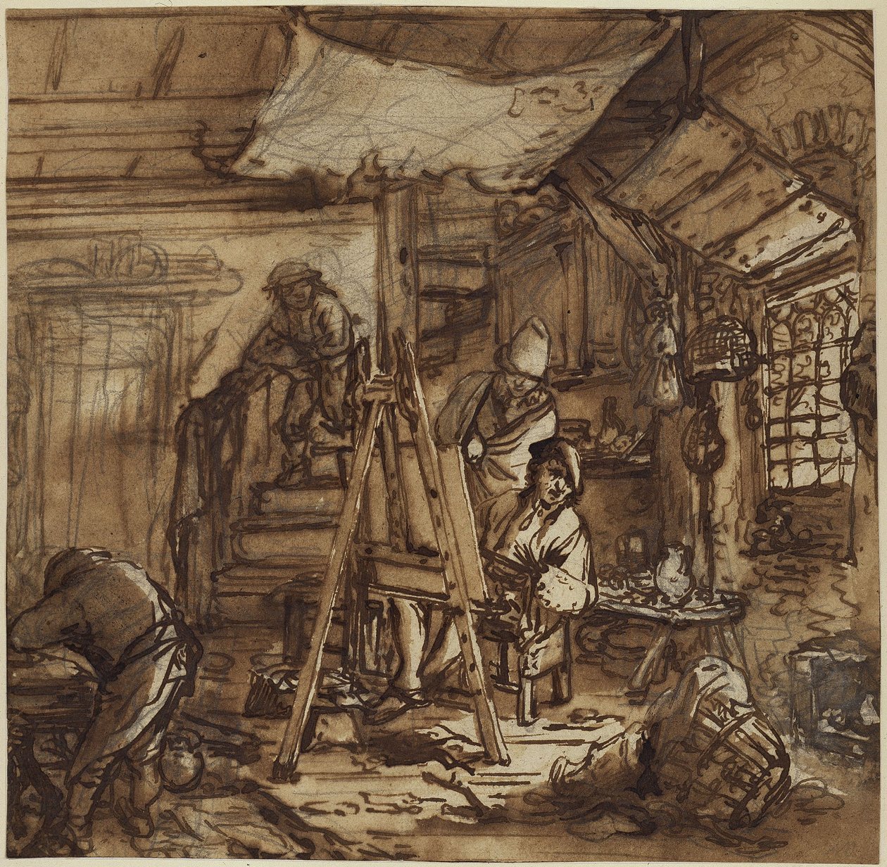 O pintor no estúdio de Adriaen van Ostade