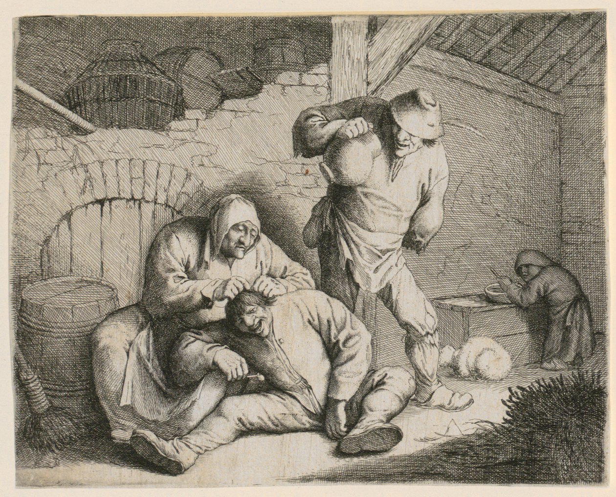 Tratamento contra piolhos de Adriaen van Ostade