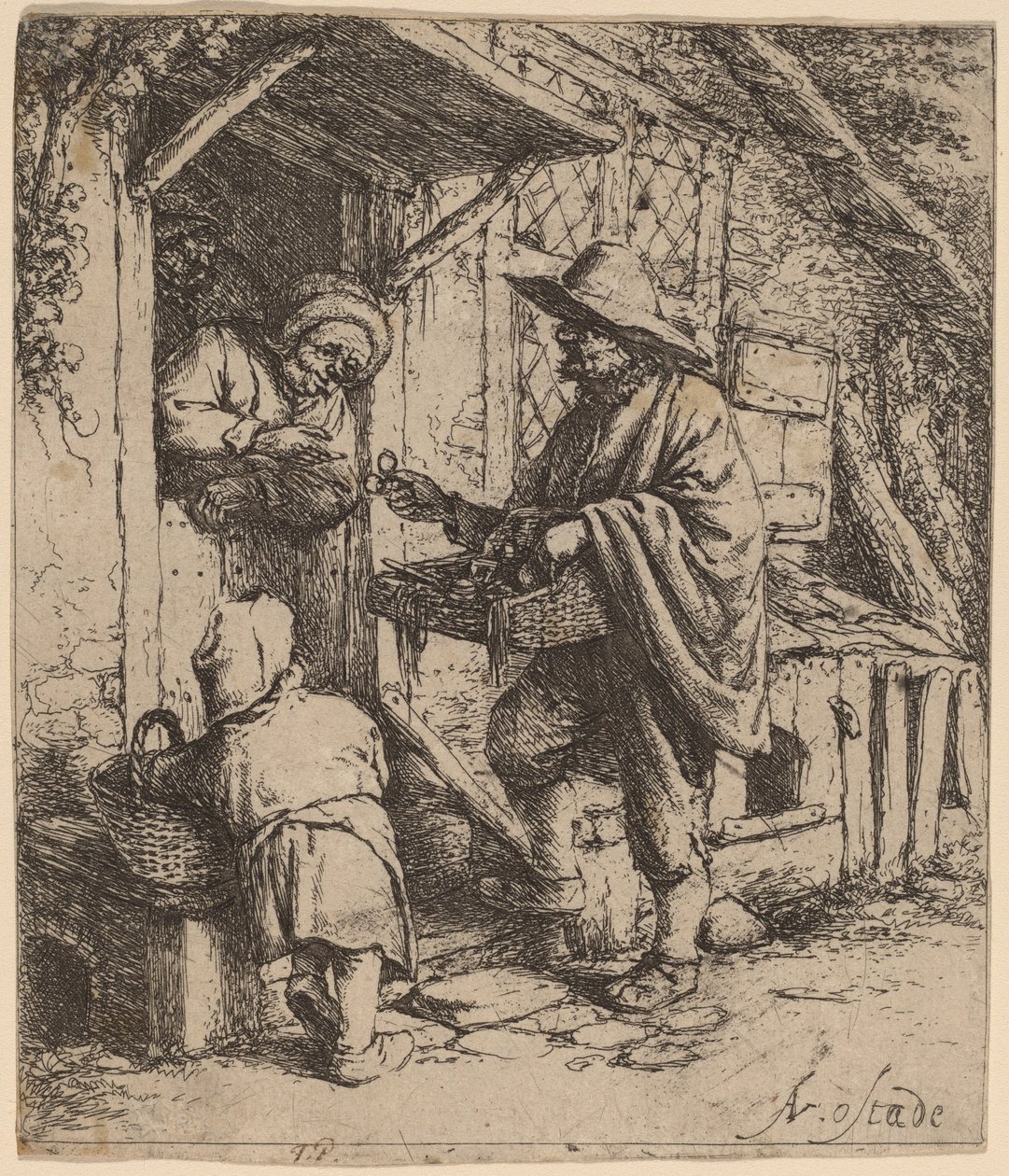 Vendedor de óculos de Adriaen van Ostade