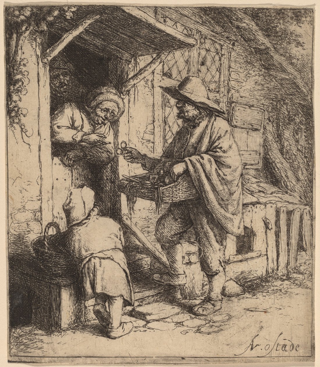 Vendedor de óculos de Adriaen van Ostade