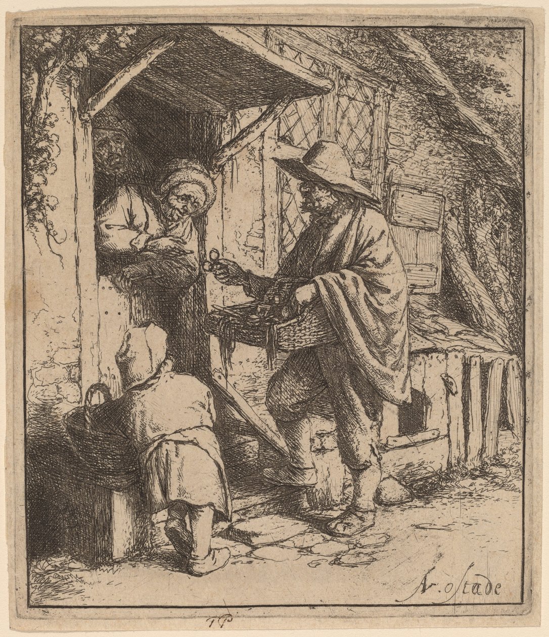 Vendedor de óculos de Adriaen van Ostade