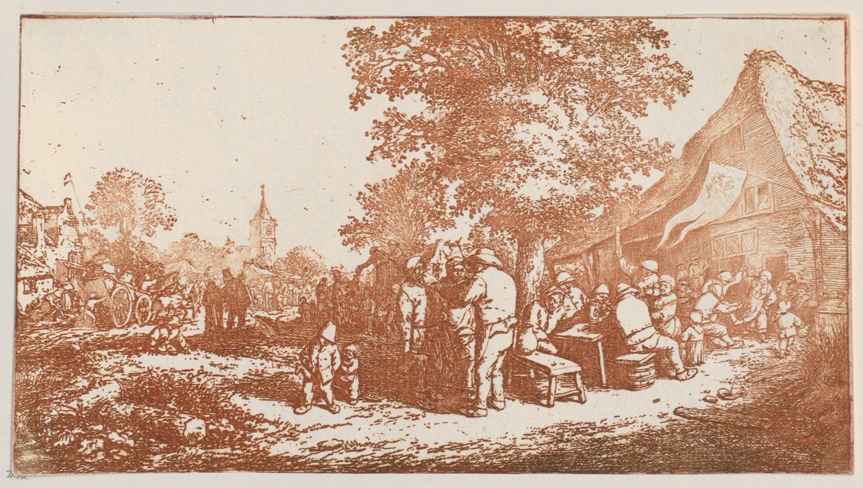 Fest unter dem großen Baum de Adriaen van Ostade