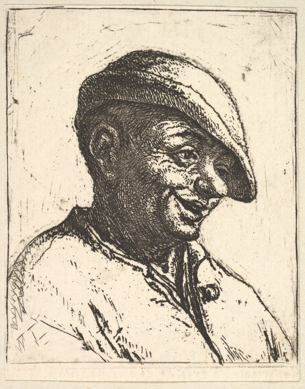 Camponês a rir de Adriaen van Ostade