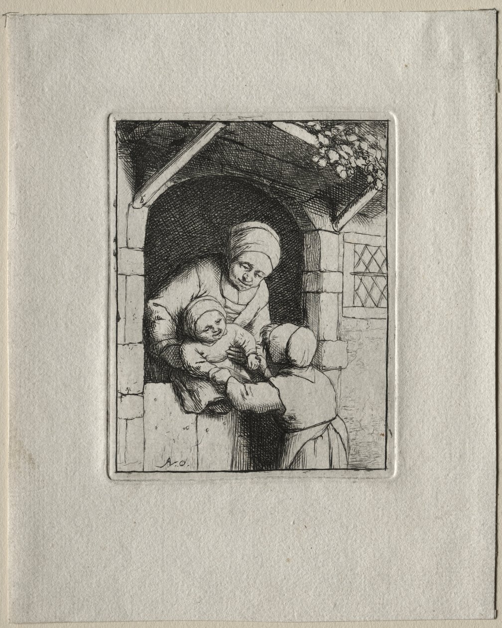 Mãe e dois filhos de Adriaen van Ostade