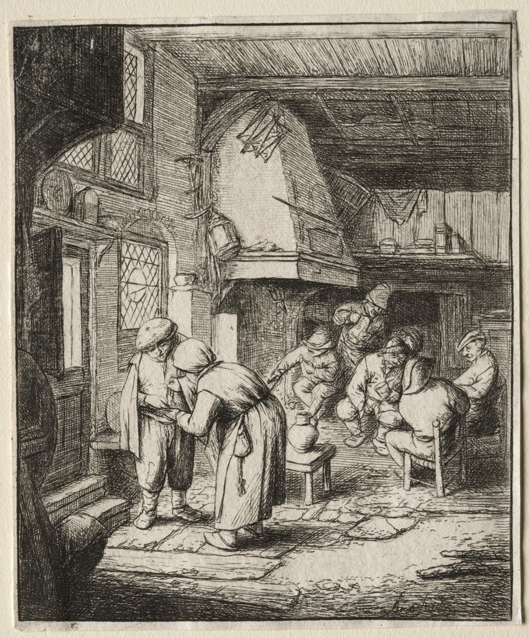 Camponês liquidando sua dívida de Adriaen van Ostade