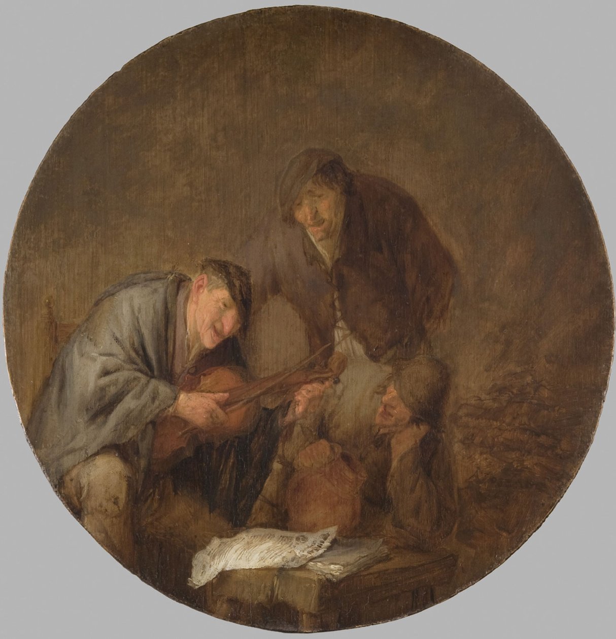 Camponeses em festa de Adriaen van Ostade