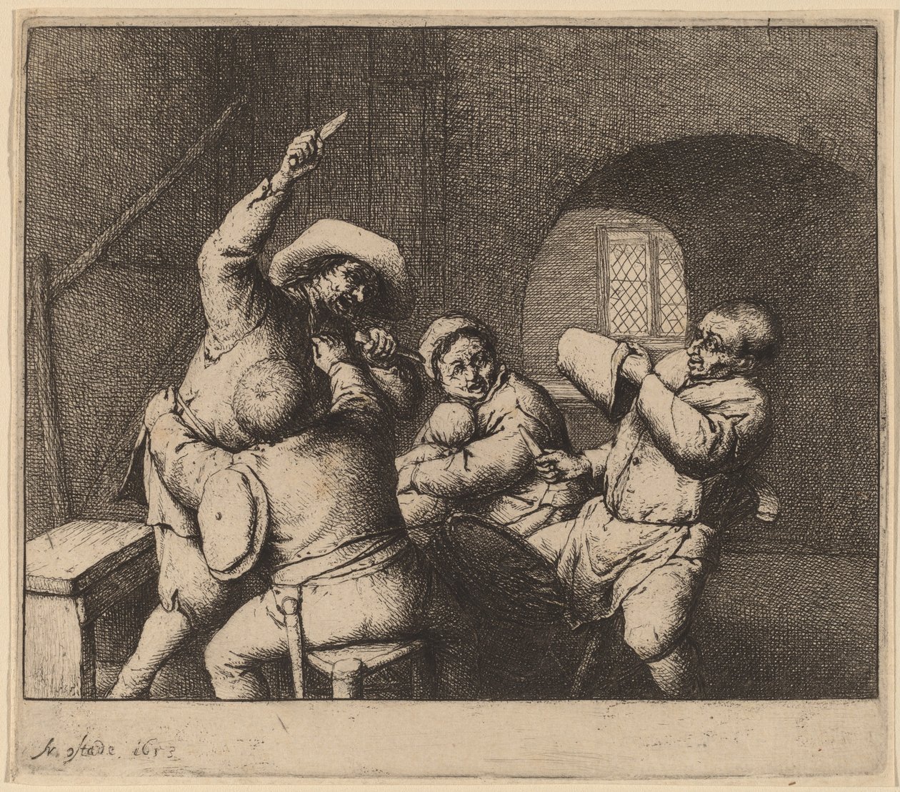 Briga de Camponeses de Adriaen van Ostade
