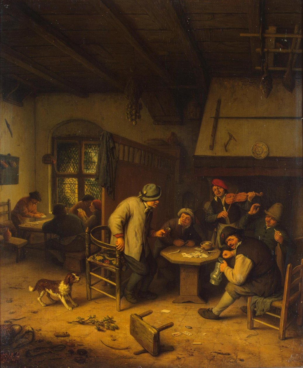 Camponeses numa taberna de Adriaen van Ostade
