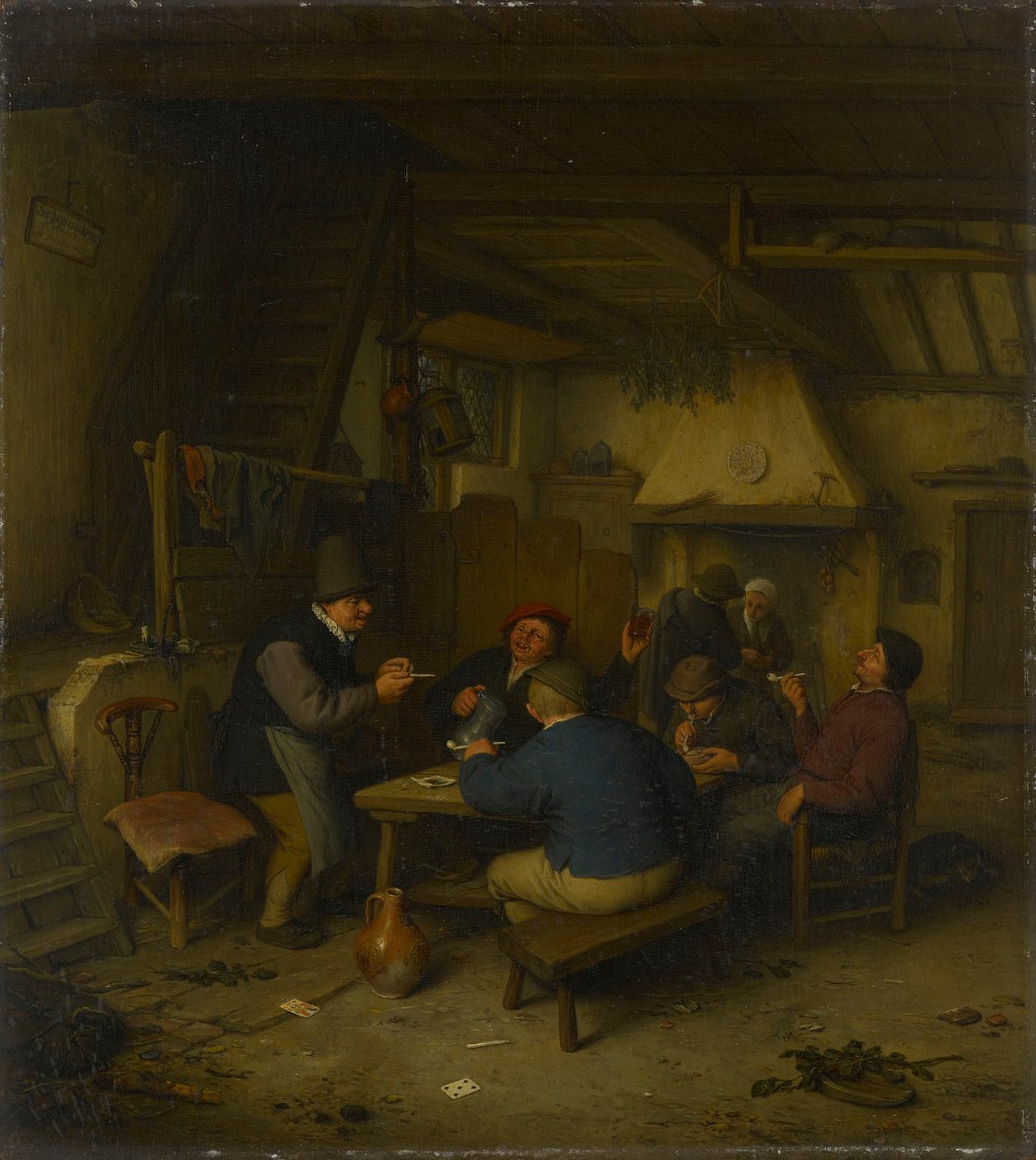 Camponeses numa taberna de Adriaen van Ostade