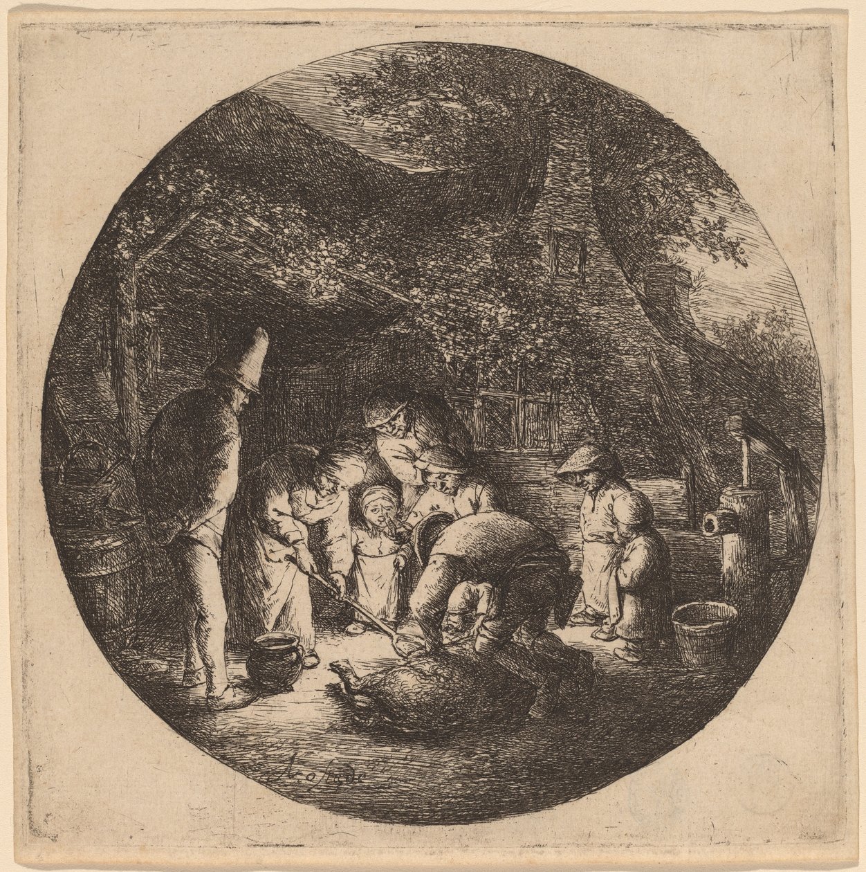 Matadouros de porcos de Adriaen van Ostade
