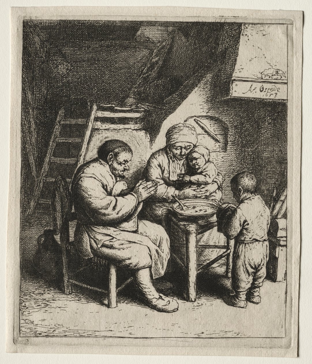 Dizendo Graça de Adriaen van Ostade