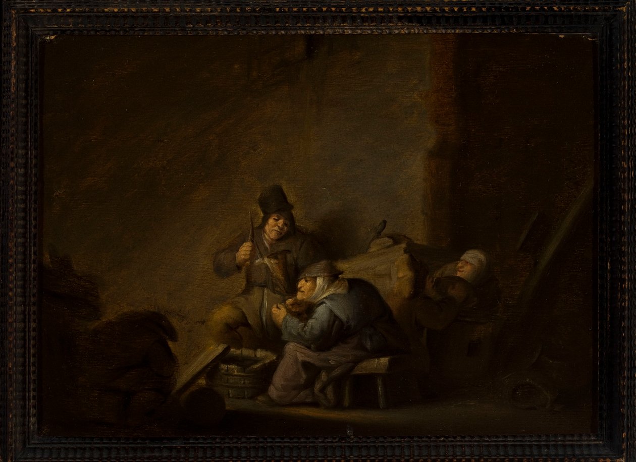 Cena de género num interior de Adriaen van Ostade