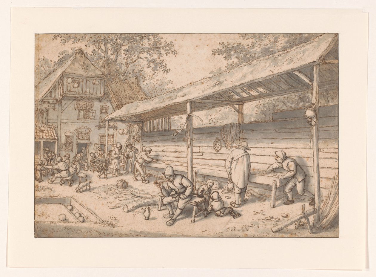 Jogos de Taberna O klosbaan de Adriaen van Ostade