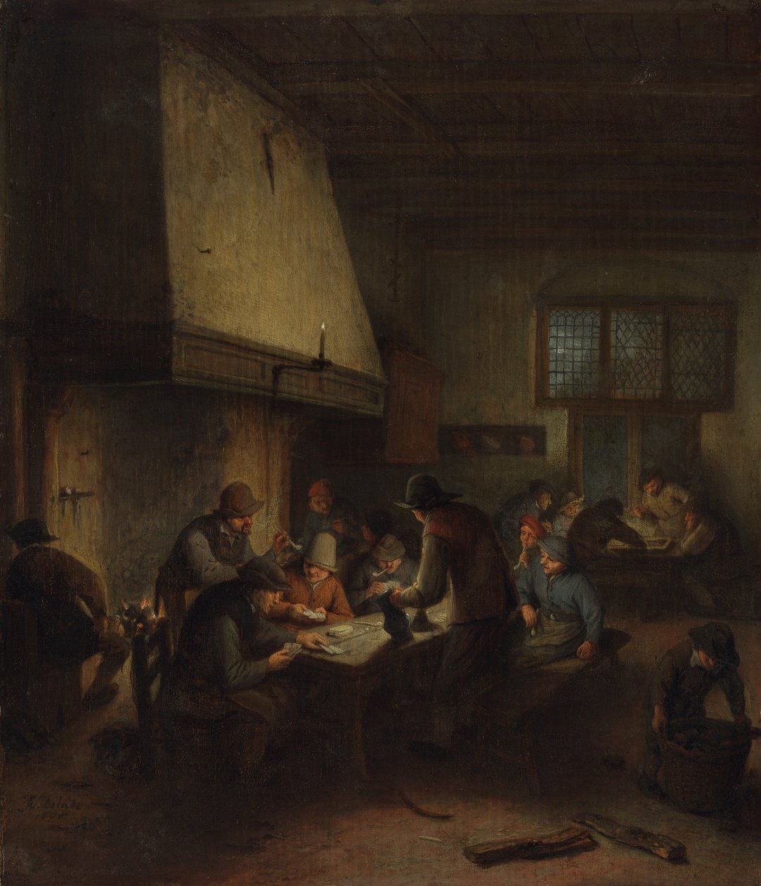 Cena da taverna de Adriaen van Ostade