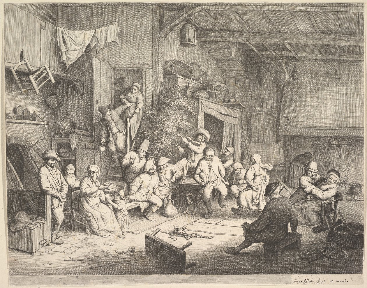O Baile na Pousada de Adriaen van Ostade