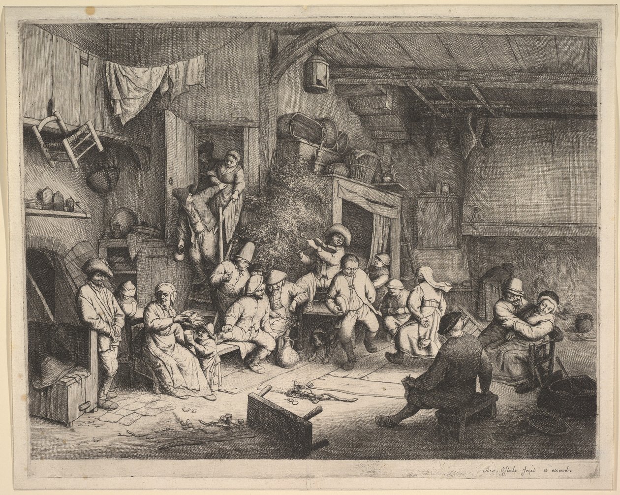 A dança na estalagem de Adriaen van Ostade