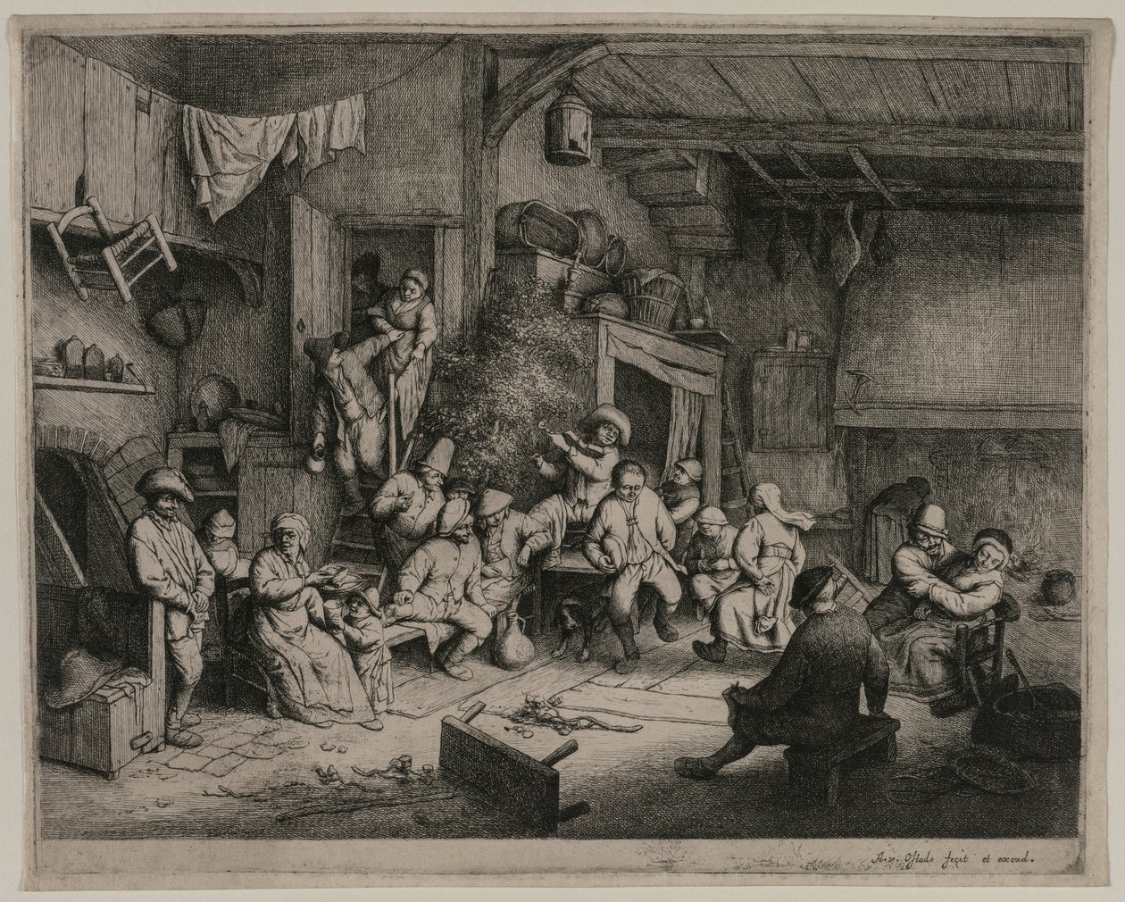 A dança na pousada de Adriaen van Ostade